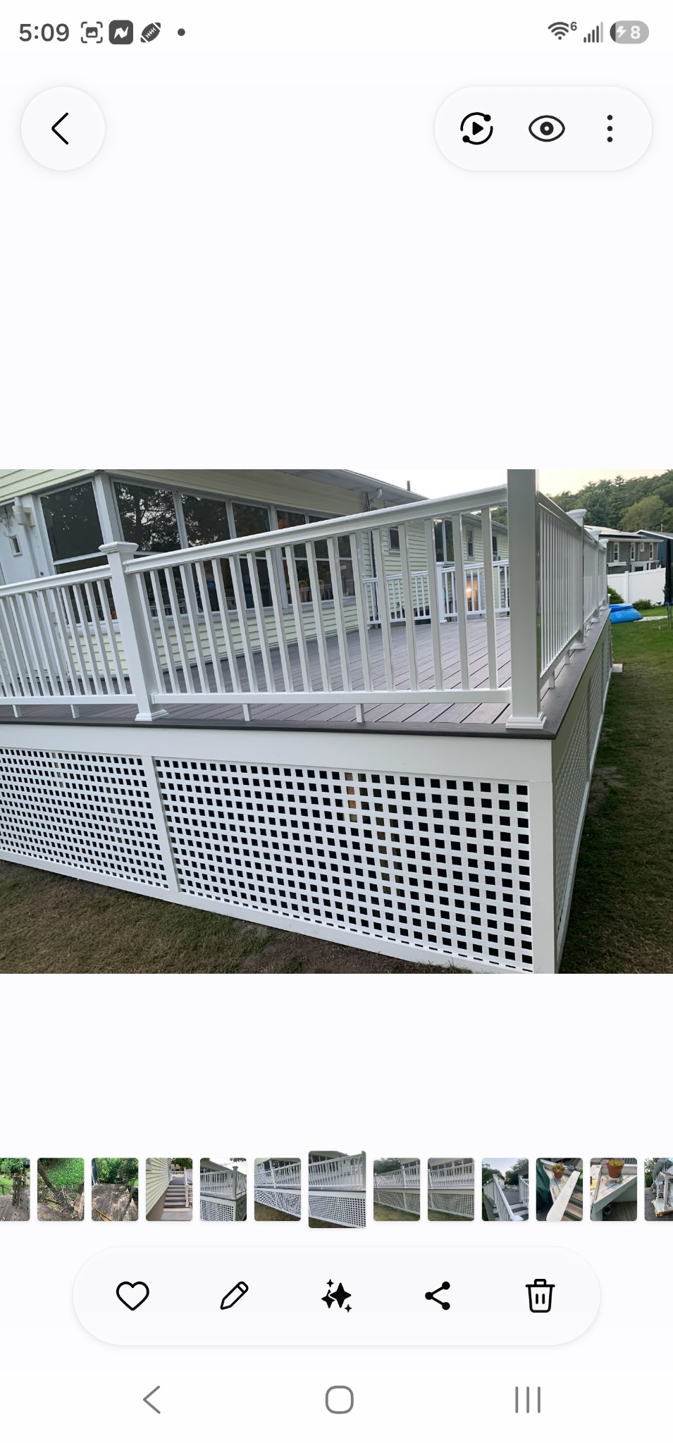 Deck railing and lattice skirting